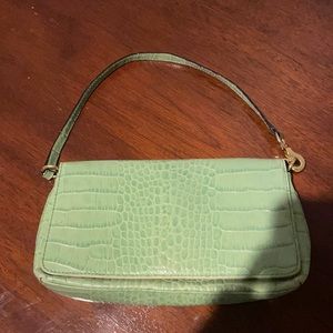 Leather lime green Kate Spade lizard purse